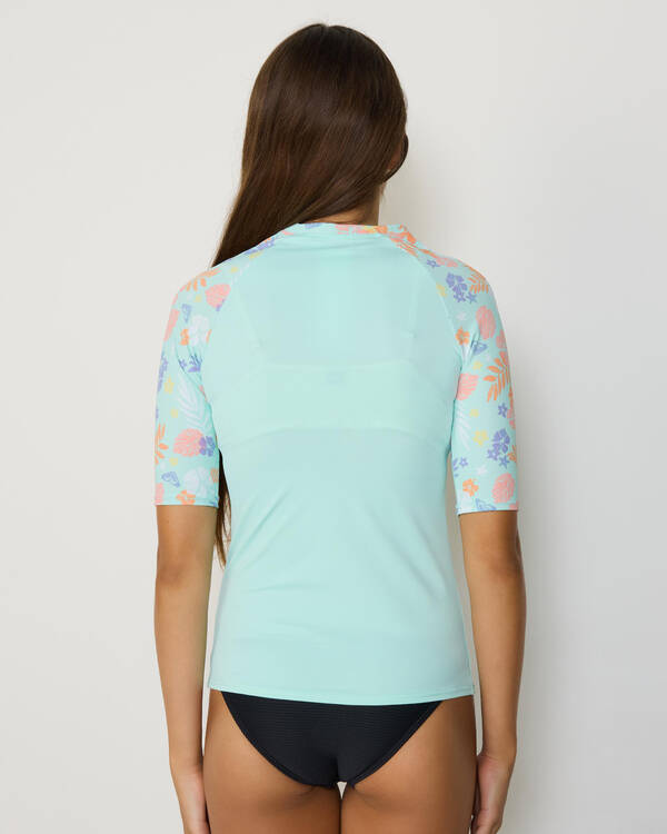 Roxy Girls' Beach Bay Short Sleeve Rash Vest for Womens