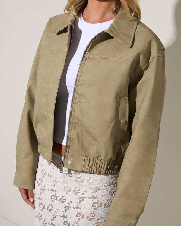 Ava And Ever Brando Faux Leather Jacket for Womens