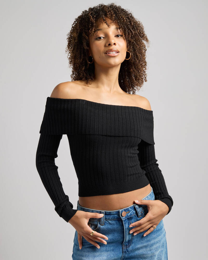 Ava And Ever Ari Off Shoulder Knit Top for Womens