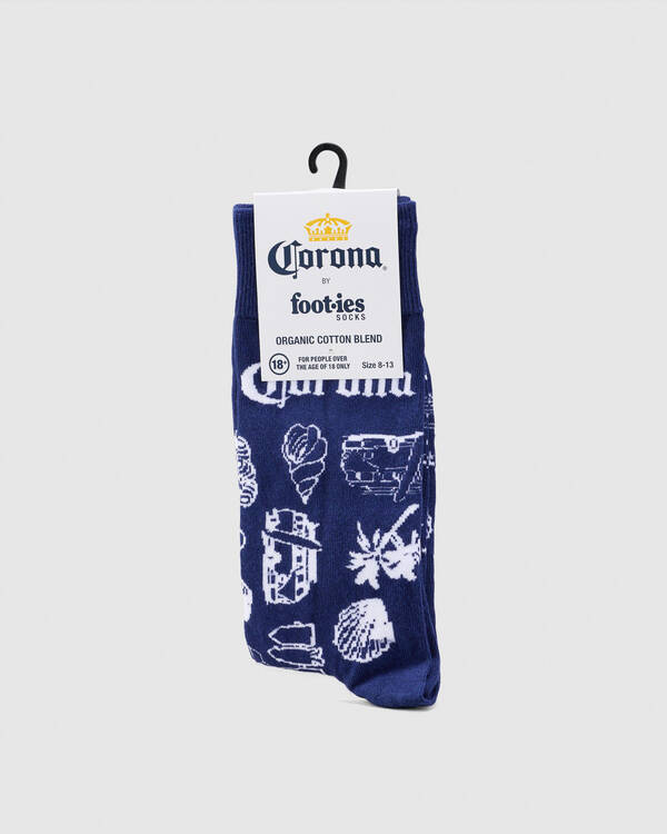 FOOT-IES Corona Outline Organic Cotton Socks for Mens
