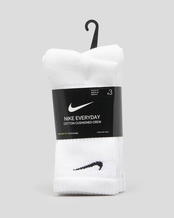 Nike Boys' Perfect Cushion Crew Trail Socks 3 Pack for Mens