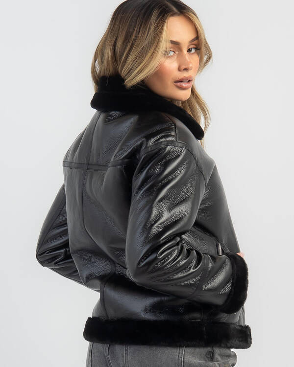 Mooloola Newton Faux Leather Jacket for Womens