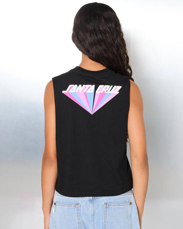 Santa Cruz Girls' SC Delta Strip Chest Muscle Tank Top for Womens