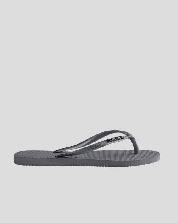 Havaianas Slim Metal Logo Thongs for Womens