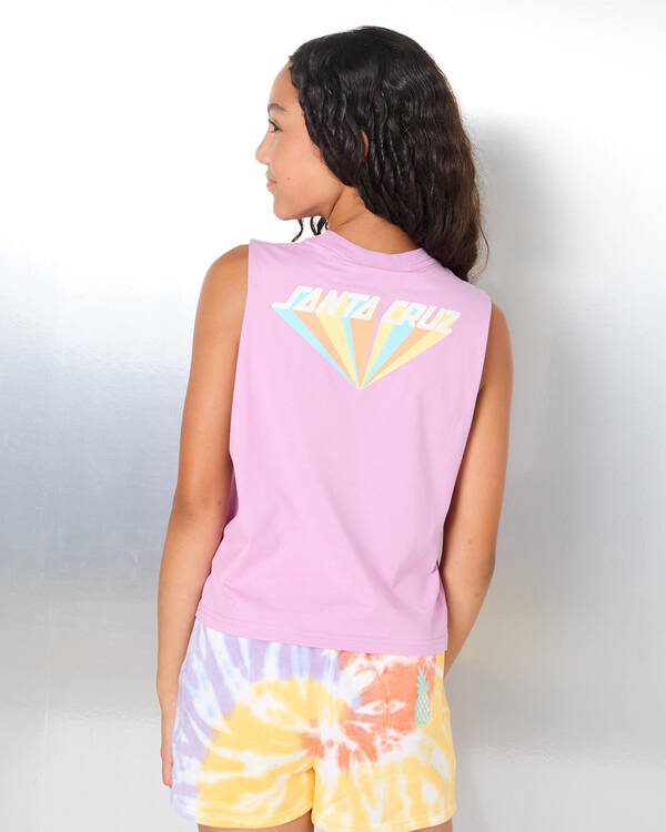 Santa Cruz Girls' SC Delta Strip Chest Muscle Tank Top for Womens