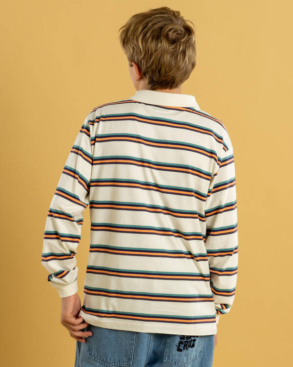 Santa Cruz Boys' Horizon Long Sleeve Polo T-Shirt for Mens