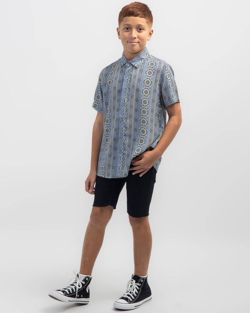 Lucid Boys' Aztecs Short Sleeve Shirt for Mens