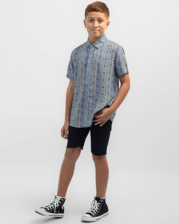 Lucid Boys' Aztecs Short Sleeve Shirt for Mens