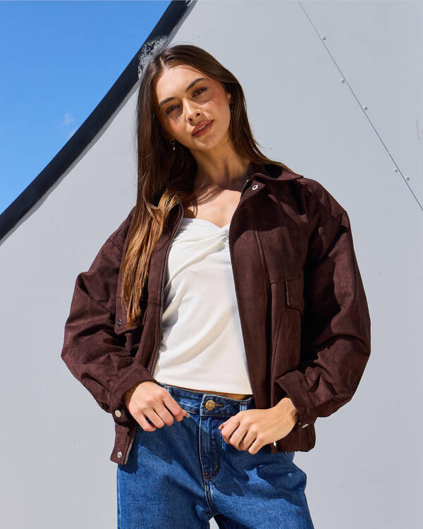 Ava And Ever Hayden Suede Jacket for Womens
