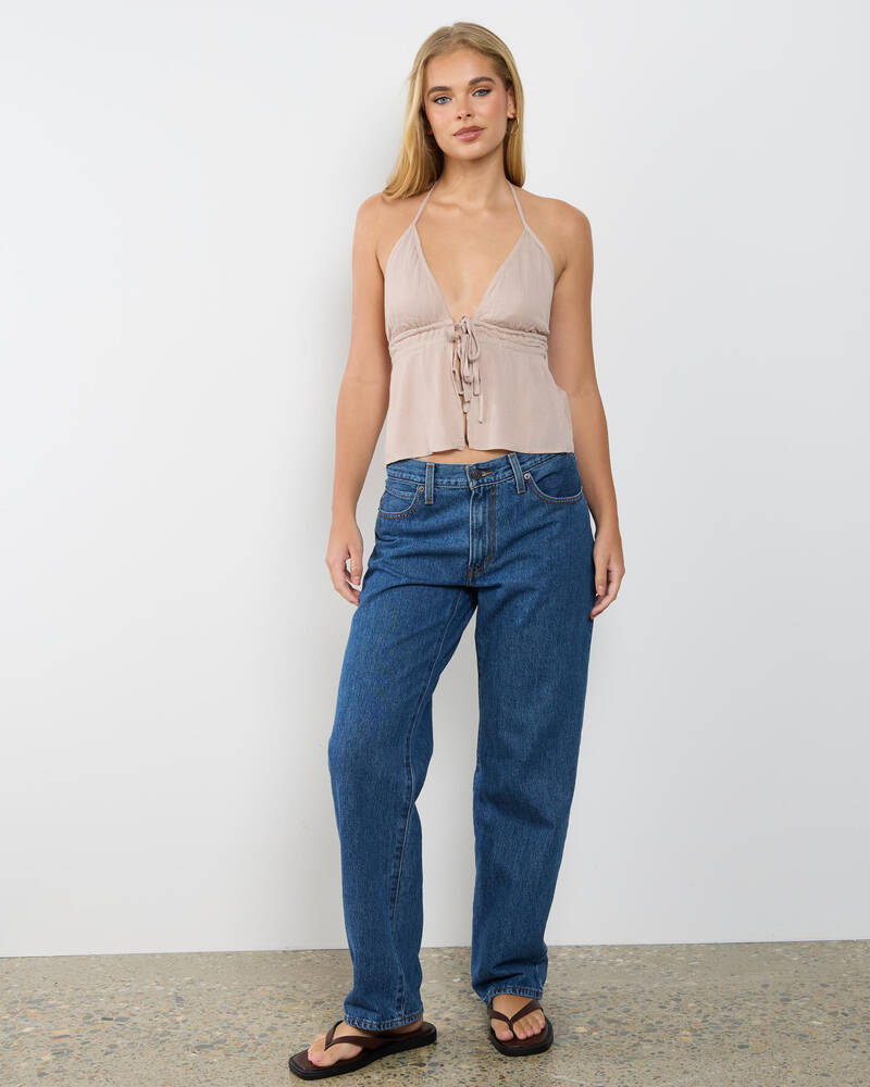 Mooloola Ezra Double Tie Front Halter Top for Womens