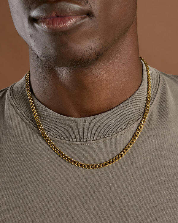 REPUBLIK Small Gold Chain Necklace for Mens