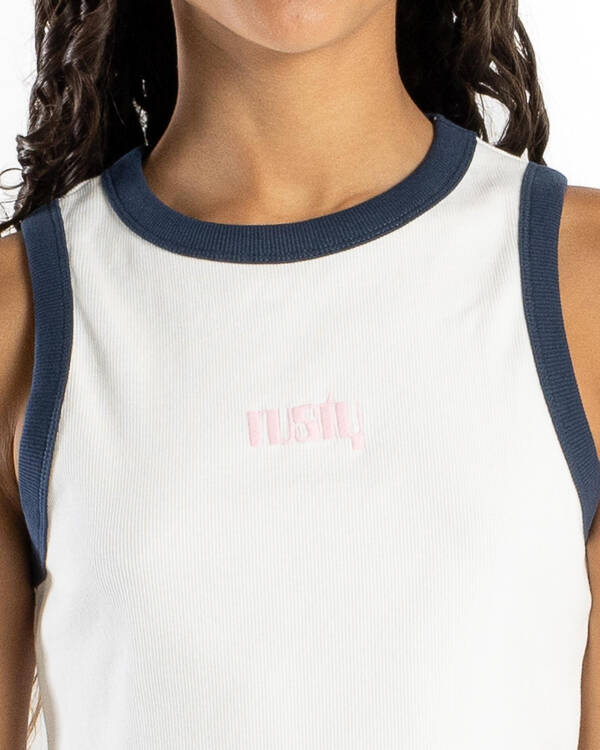 Rusty Girls' Ova Racer Tank Top for Womens