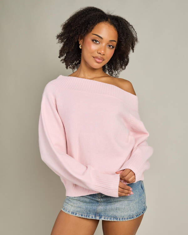 Paper Heart Magnolia Off Shoulder Knit for Womens