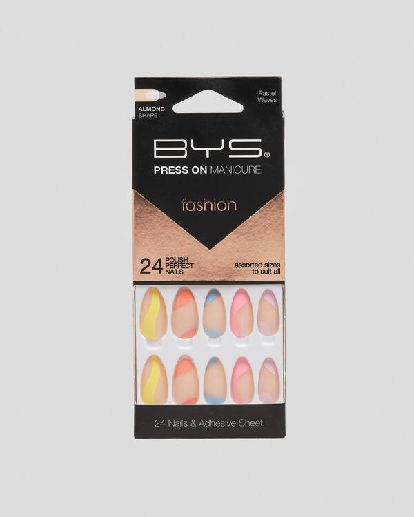 Mooloola Pastel Swirls Press on Fake Nail Pack for Womens