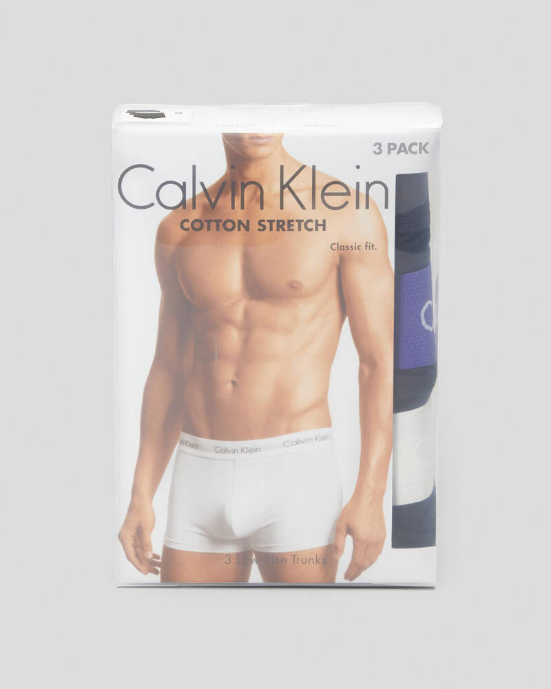 Calvin Klein Cotton Stretch Low Rise Trunks 3 Pack for Mens