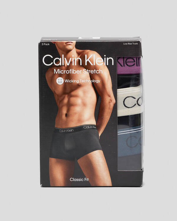 Calvin Klein Micro Stretch Low Rise Trunks 3 Pack for Mens