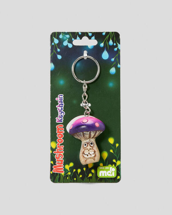 MDI Purple Mushroom Keyring for Mens