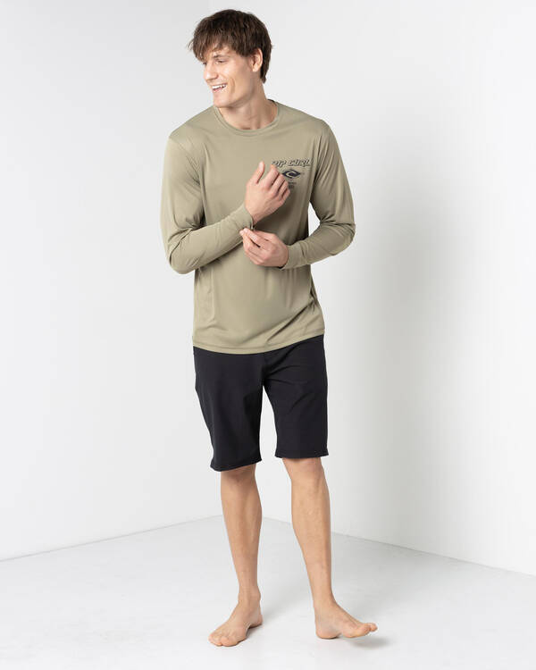 Rip Curl Icons Surflite UPF Long Sleeve Rash Vest for Mens