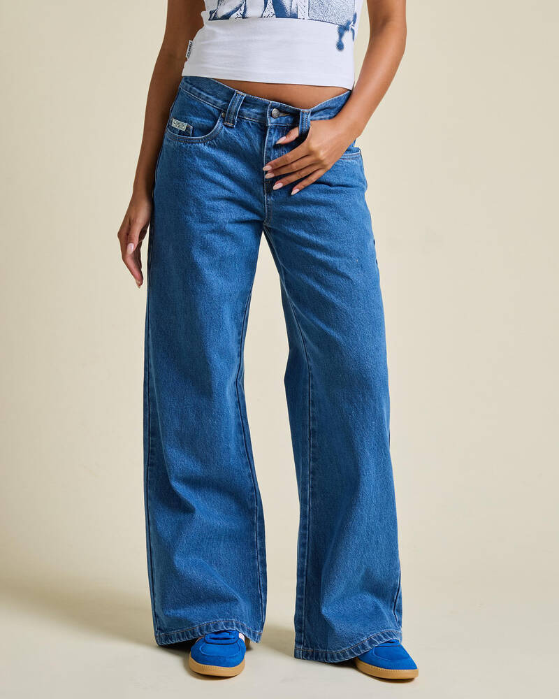 Rusty Wendy Wide Low Jeans for Womens