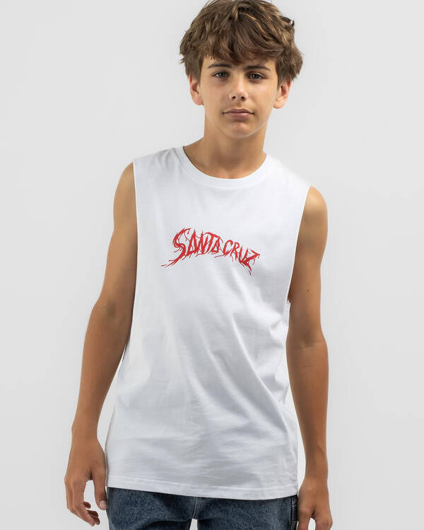 Santa Cruz Boys' Bone Slasher Muscle Tank for Mens