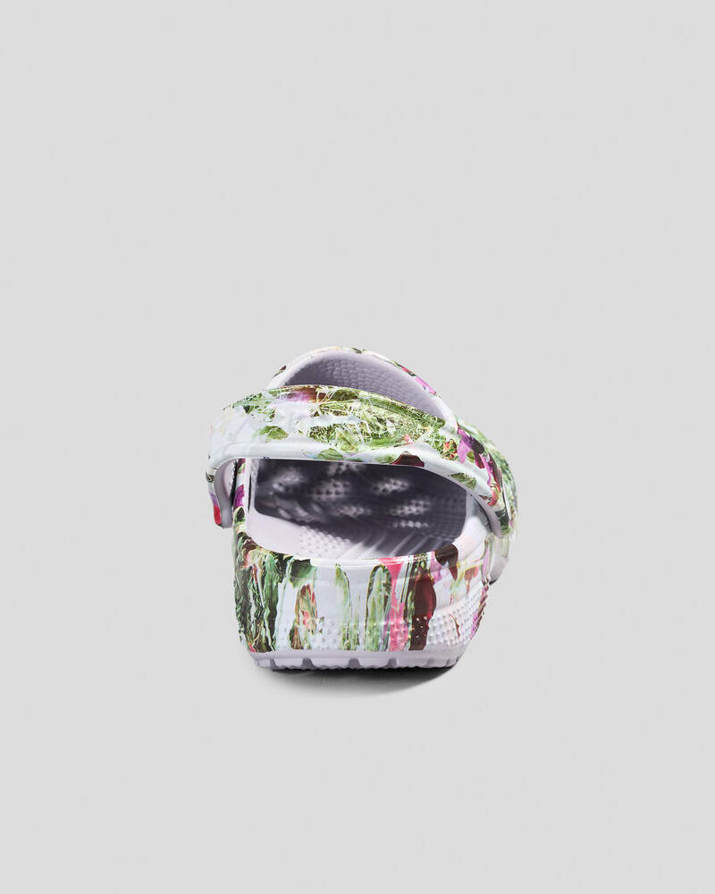 Crocs Classic Floral Print Clogs for Unisex