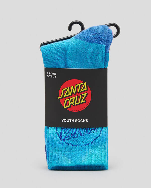 Santa Cruz Boys' Opus Dot Crew Socks 2 Pack for Mens