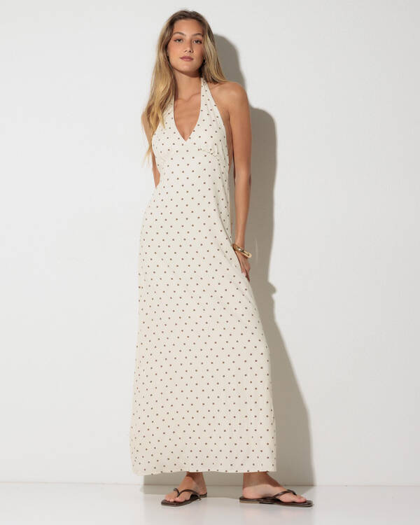 Rhythm Sandy Halter Neck Maxi Dress for Womens