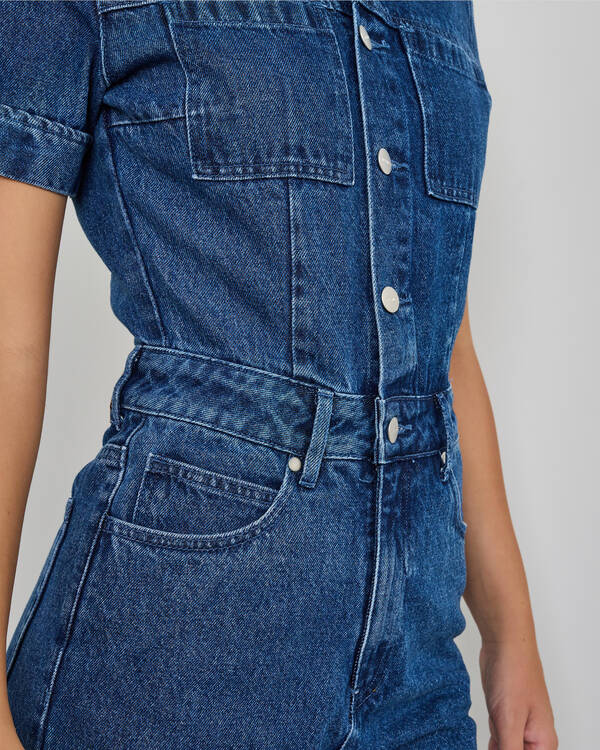 Afends Miami Hemp Denim Jumpsuit for Womens