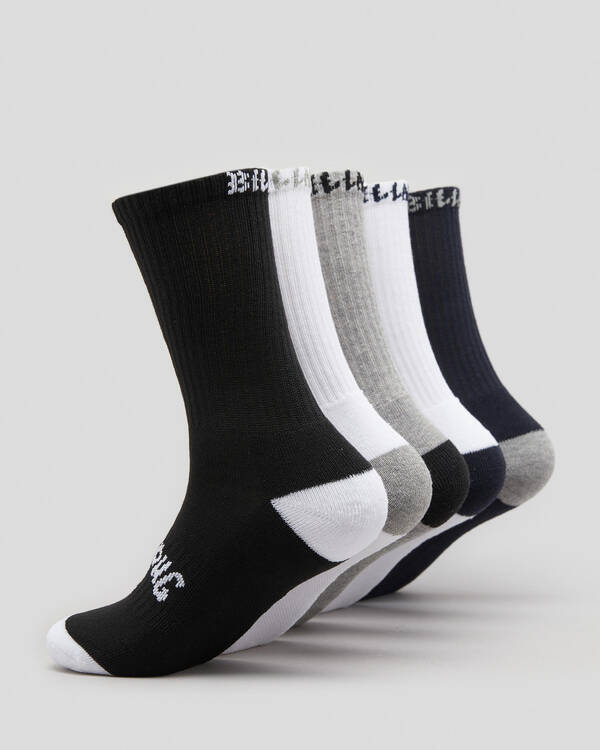 Billabong Boys' Sport Socks 5 Pack for Mens
