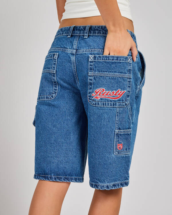 Rusty Billie Low Rise Carpenter Shorts for Womens