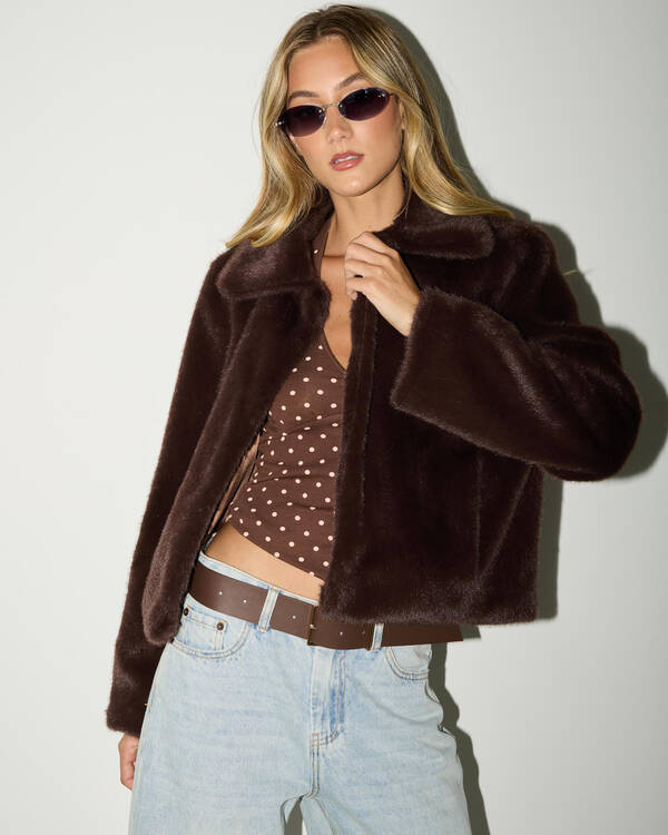 Ava And Ever Coco Faux Fur Jacket for Womens