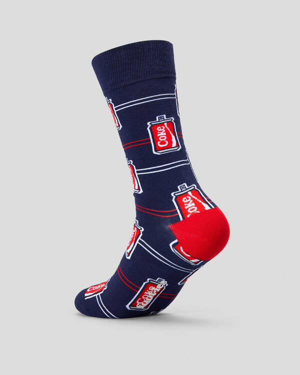 FOOT-IES Coke Cans Stripe Organic Cotton Socks for Mens