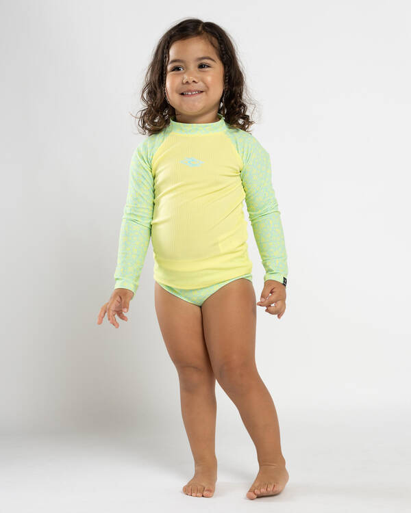 Rip Curl Toddlers' Sunkiss UPF Long Sleeve Rash Vest Set for Womens
