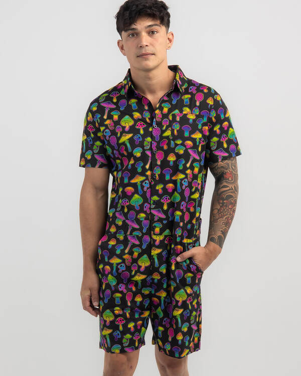 Lucid Magic Mushrooms Romper for Mens