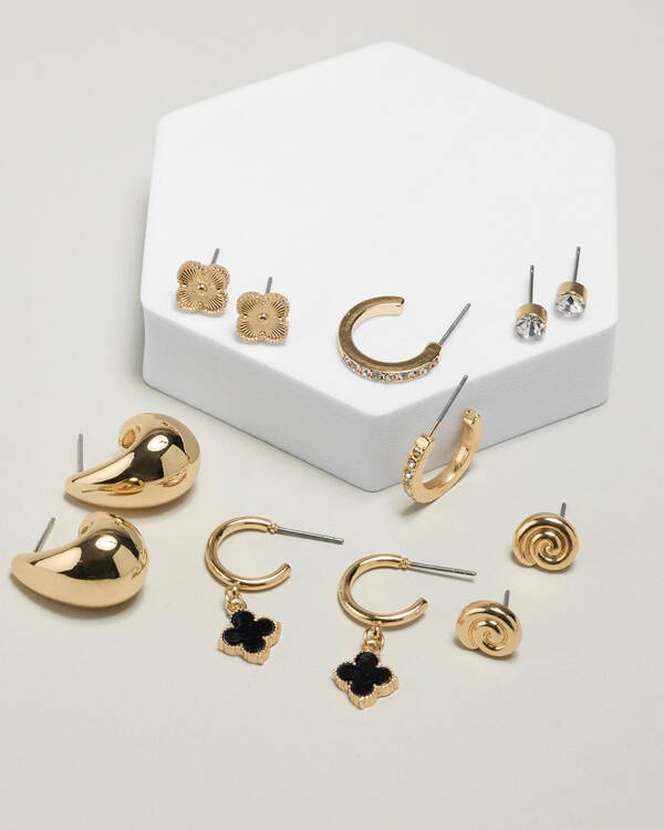 Karyn In LA Carlacia Clover Earring Pack for Womens