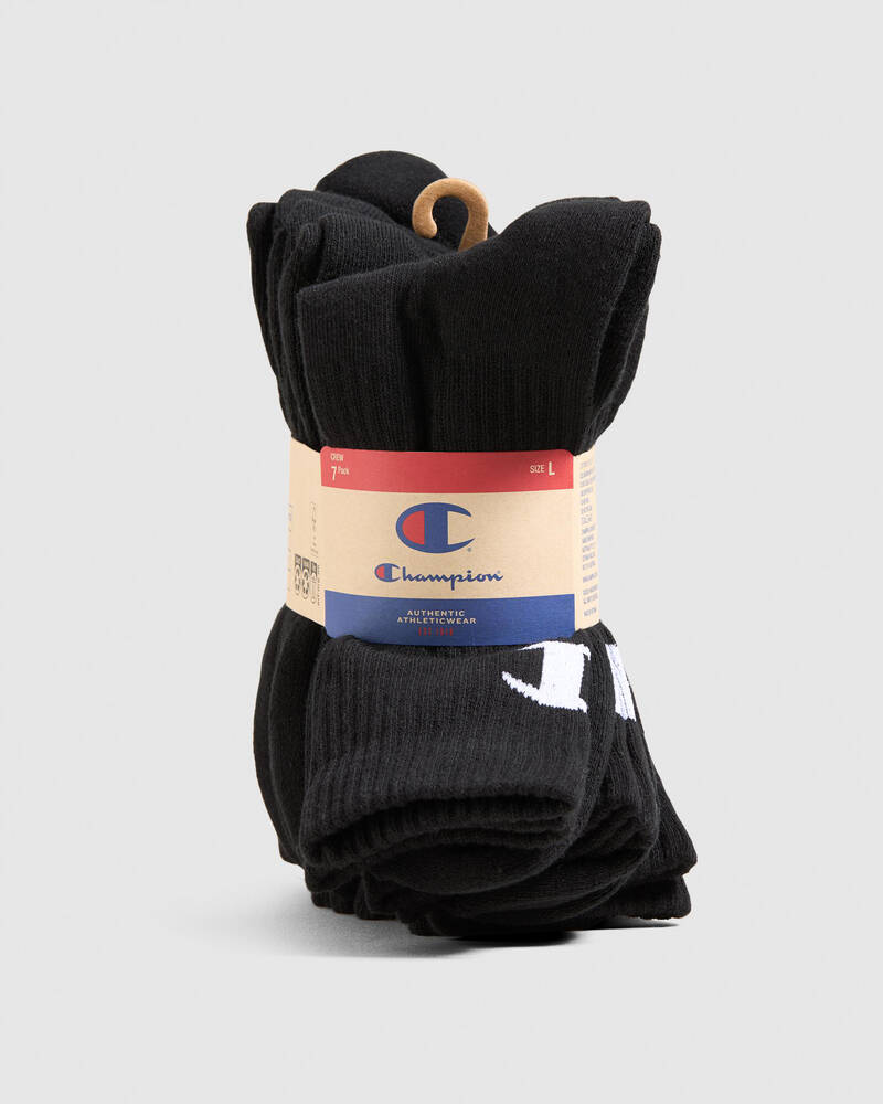 Champion Sport C Logo Crew Socks 7 Pack for Mens
