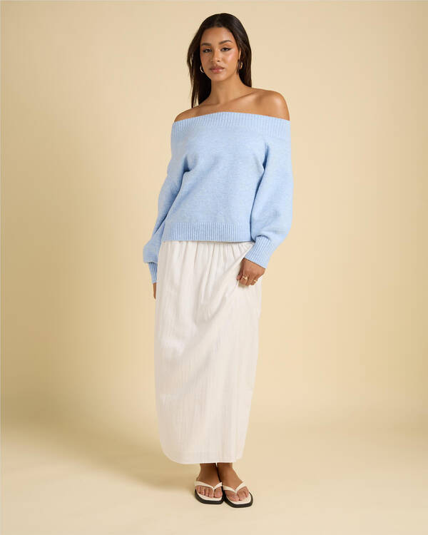 Paper Heart Magnolia Off Shoulder Knit for Womens