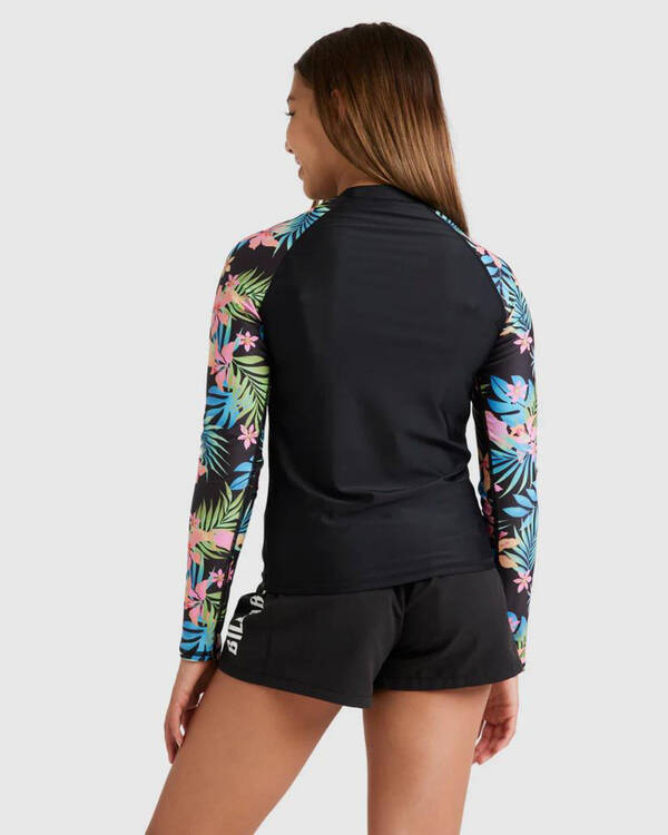 Billabong Girls' In Da Jungle Long Sleeve Rash Vest for Womens