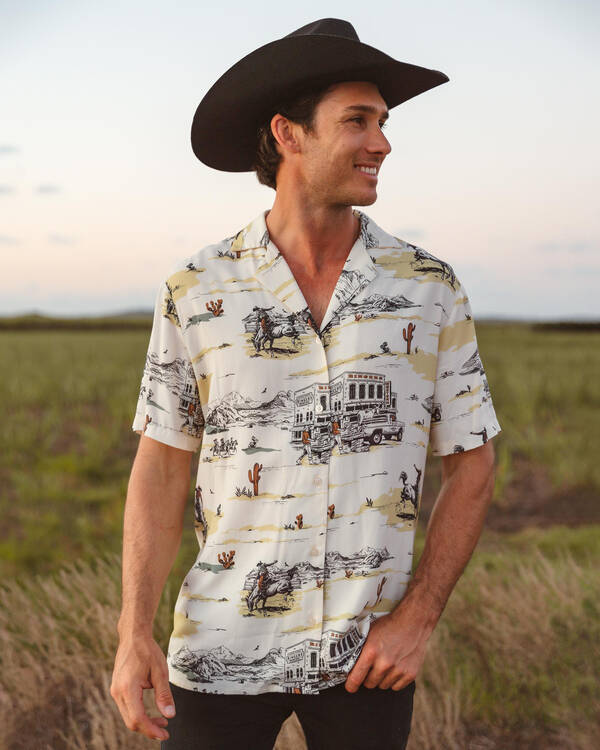 Ringers Western Rodeo Short Sleeve Shirt for Mens