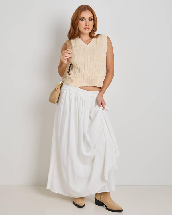 Ava And Ever On Campus Cable Knit Vest for Womens