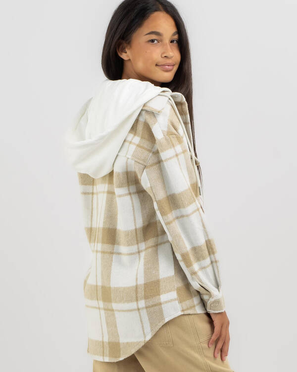 Ava And Ever Girls' Noah Hooded Shacket for Womens