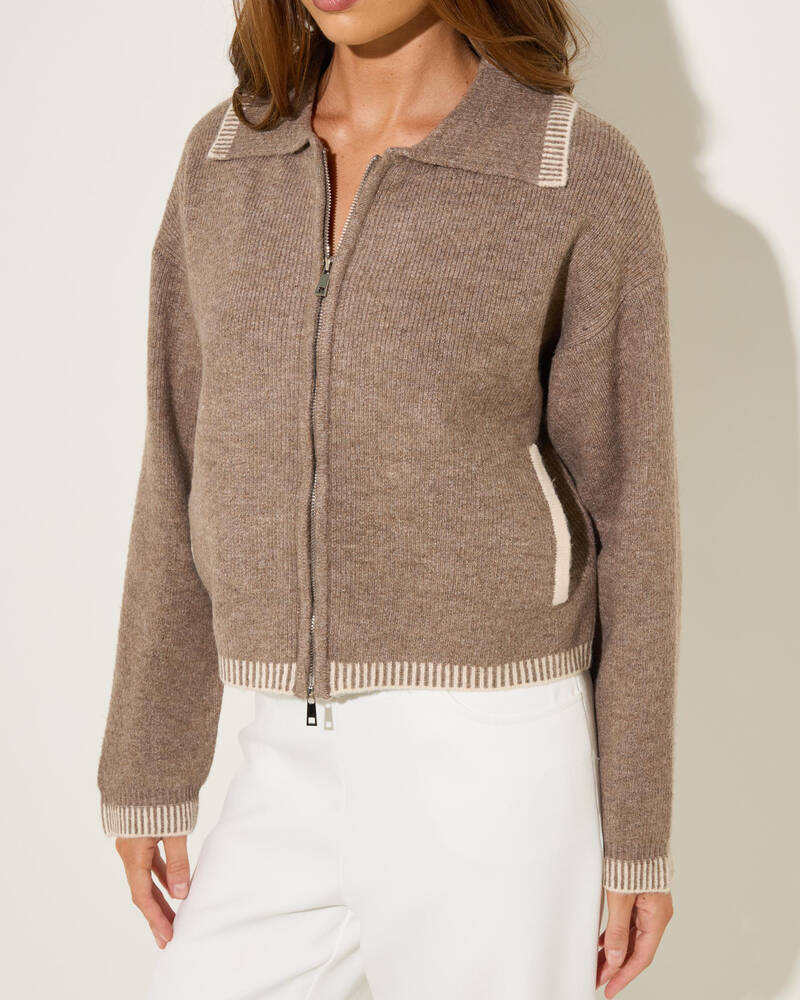 Ava And Ever Neon Zip Knit Jumper for Womens