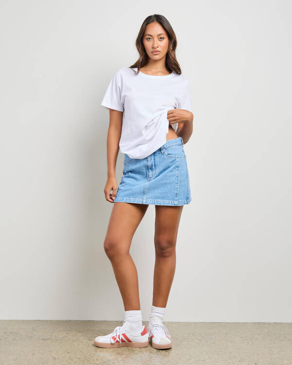 Lee Mid Mini Moto Skirt for Womens