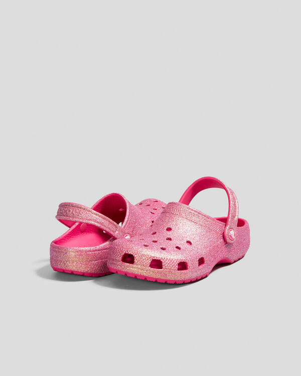 Crocs Kids' Classic Glitter Clogs for Unisex