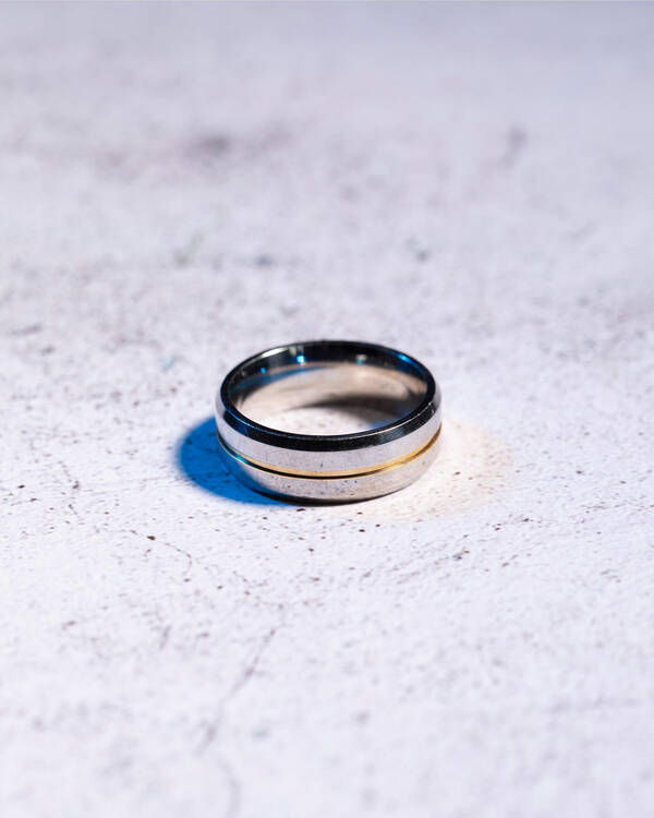 REPUBLIK Gold Inlay Ring for Mens
