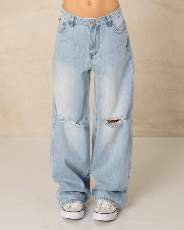 DESU Girls' Stones Straight Leg Jeans for Womens