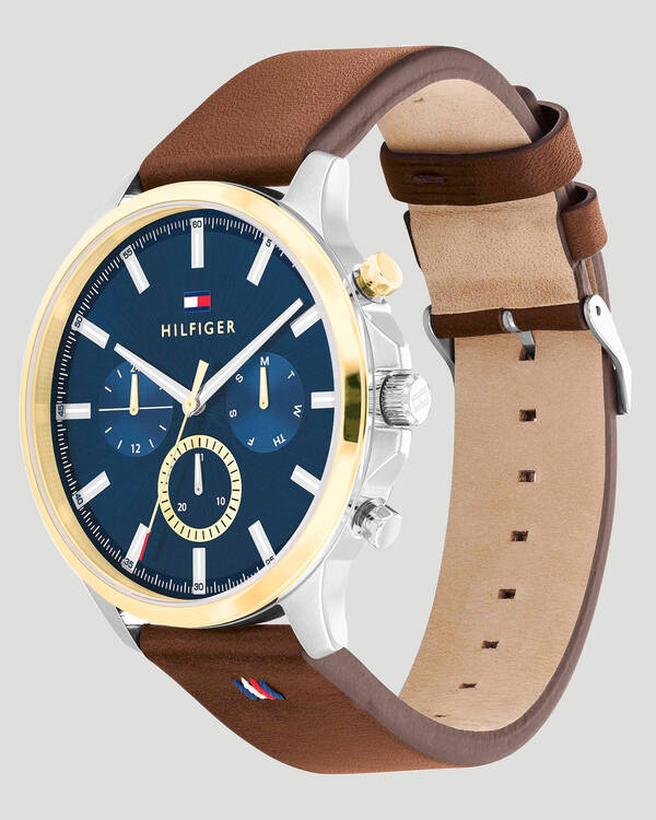 Tommy Hilfiger Ryder Leather Watch for Mens
