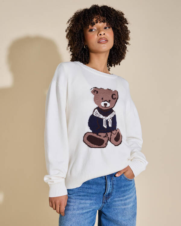 Mooloola Teddy Bear Knit Jumper for Womens