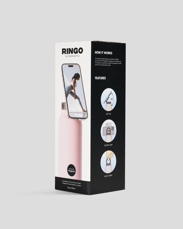 Ringo 32oz Magnetic Phone Mount Water Bottle for Unisex