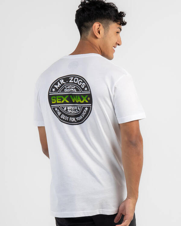 Sex Wax Word Fade Green T-Shirt for Mens